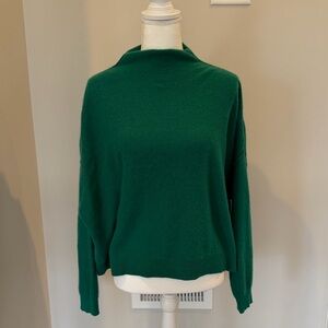 Pilcro Emerald Green Women's Cashmere Mockneck Sweater